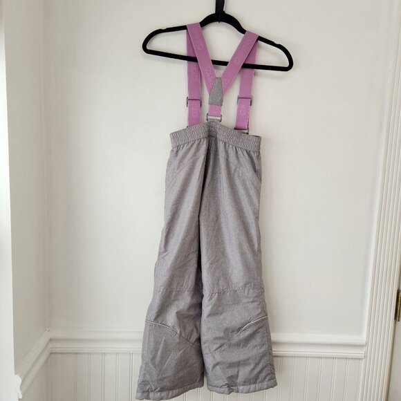 Gerry Performance Snowpants Bibs Removable Suspenders Grey Girls Unisex 7/8 - Picture 2 of 8